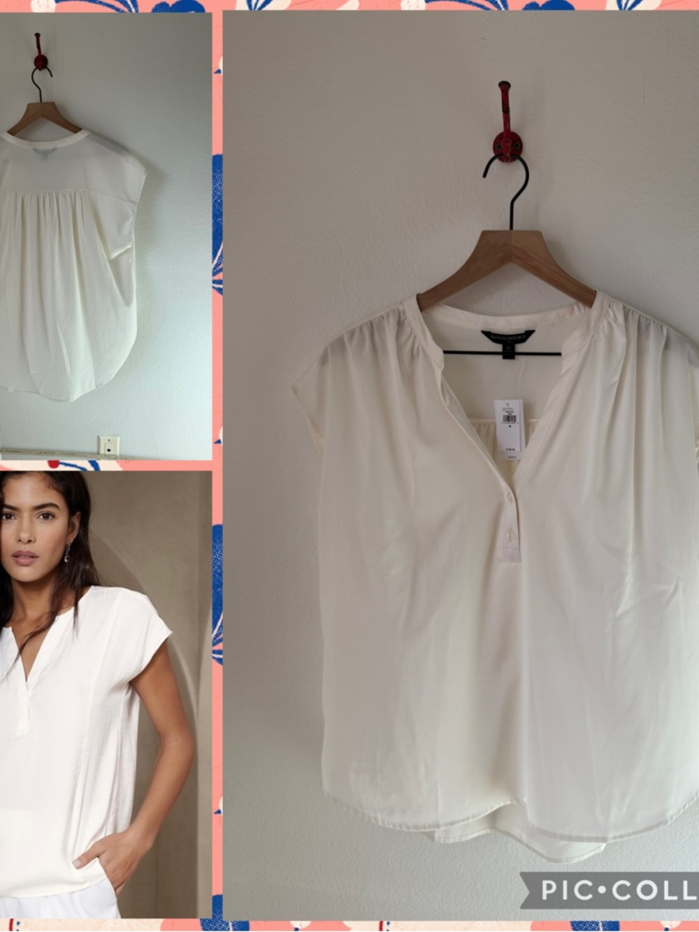Banana Republic Dolman Top in Cream, size medium, NWT